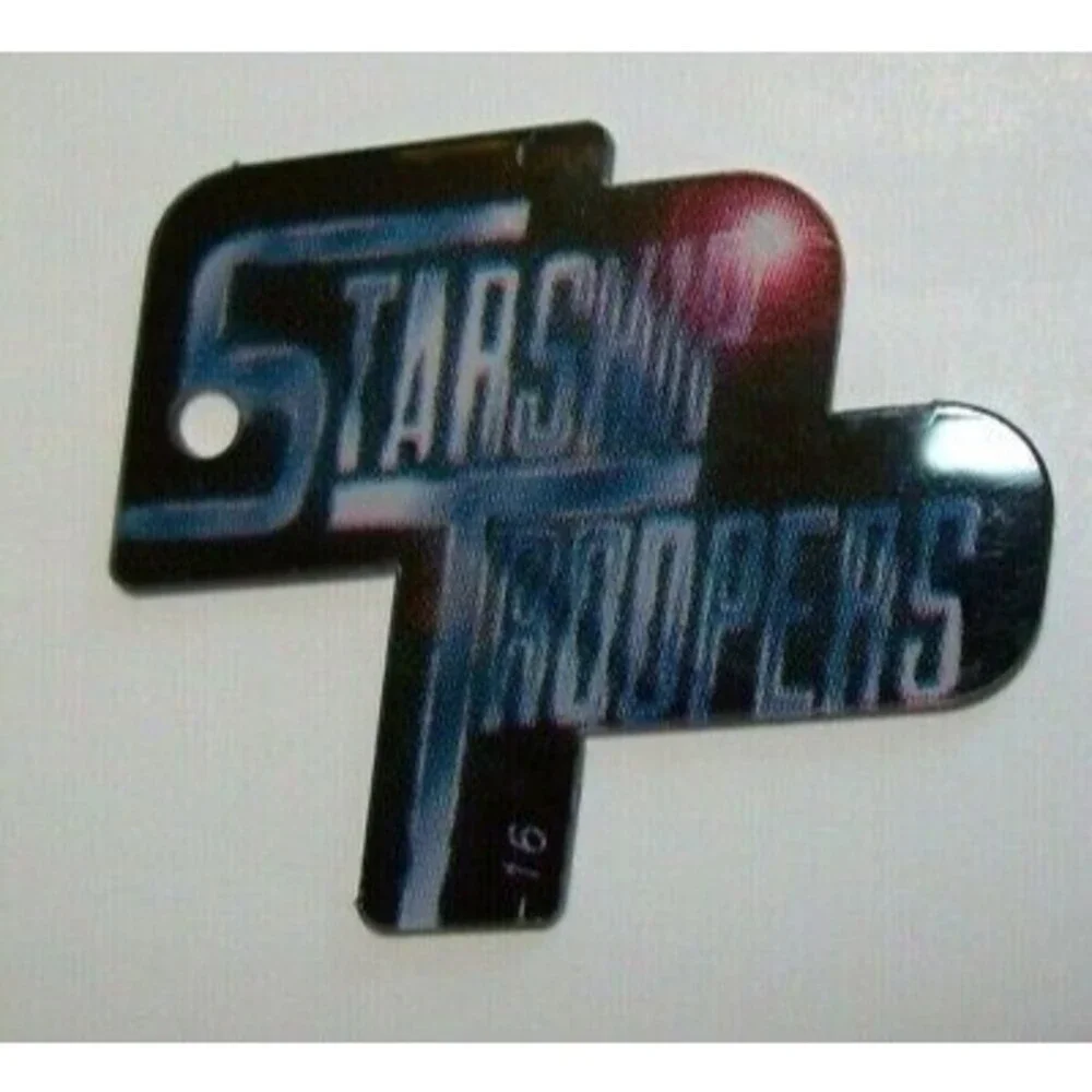 Starship Troopers Pinball KEYCHAIN 1997 Original NOS Space Age Plastic Promo
